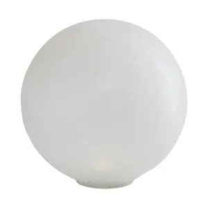 9" ROUND WHITE GLASS GLOBE