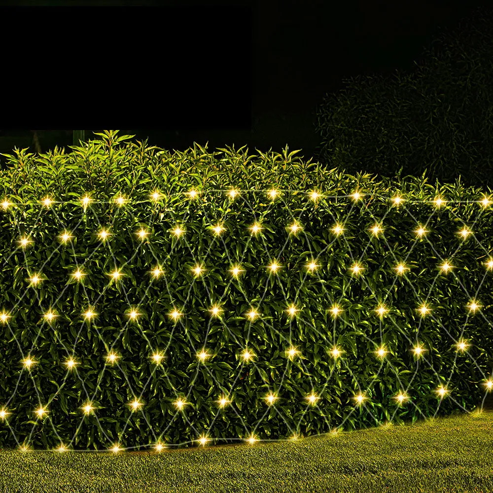 1000 LED Warm Net String Lights, 8 Modes, 4x6M - Jingle Jollys