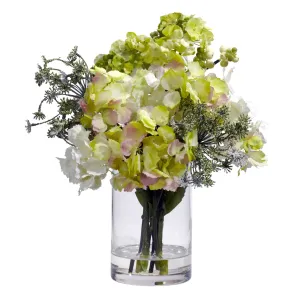 14" Artificial Hydrangea Silk Flower Arrangement - Low Maintenance, Life-Like & Vibrant Silk Flowers For Busy People.