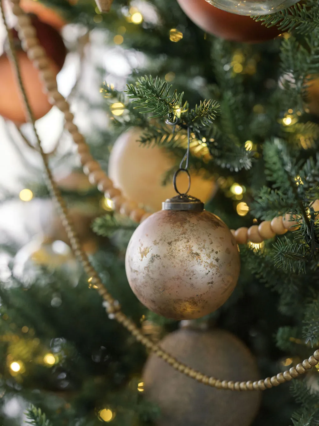 3" Mercury Marble Glass Ornament