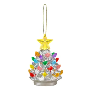 4 in. Shatterproof Ornament Tree - Silver