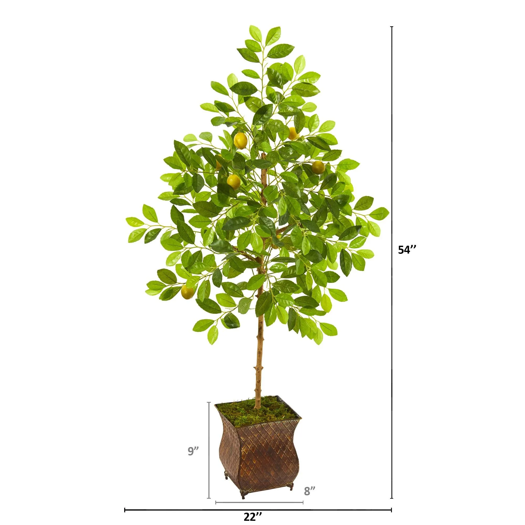 54” Lemon Artificial Tree in Decorative Planter