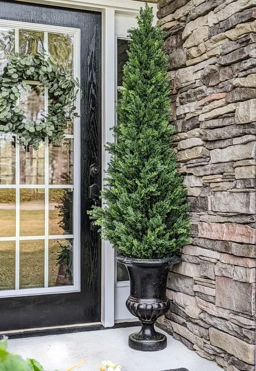 5.5’ Cypress Cone Topiary Artificial Tree UV Resistant (Indoor/Outdoor)