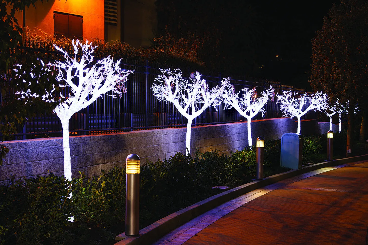 8' LED Lit Acrylic Acacia Tree Sculpture