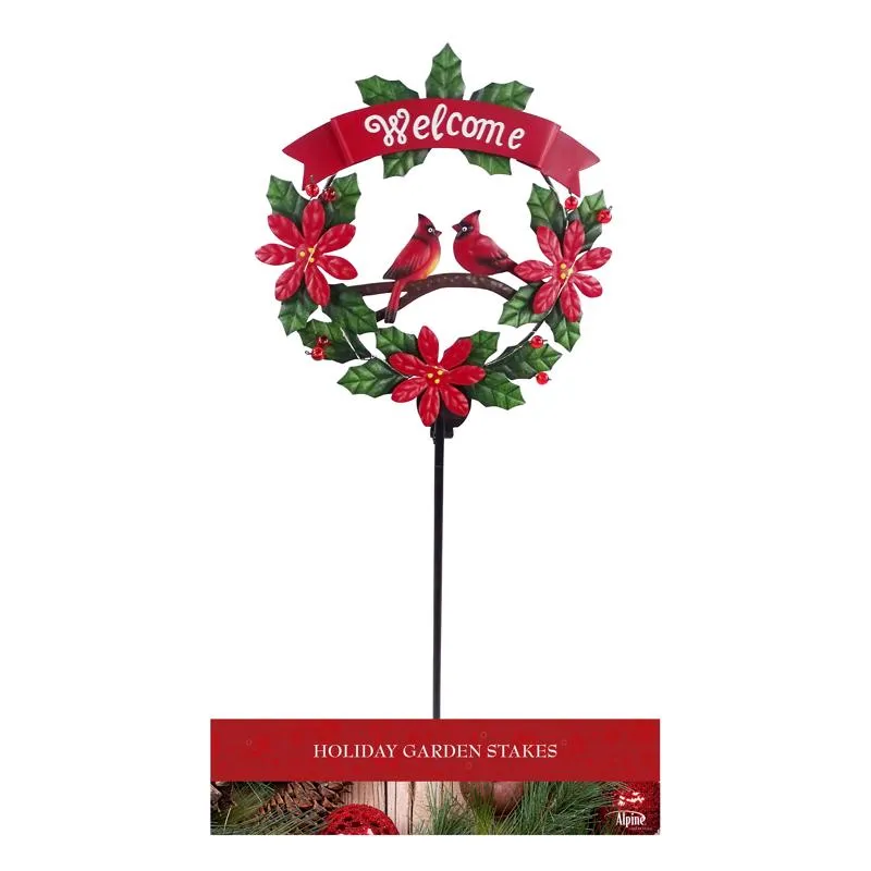 Alpine Warm White Holiday Garden Stakes 42 in. Pathway Decor