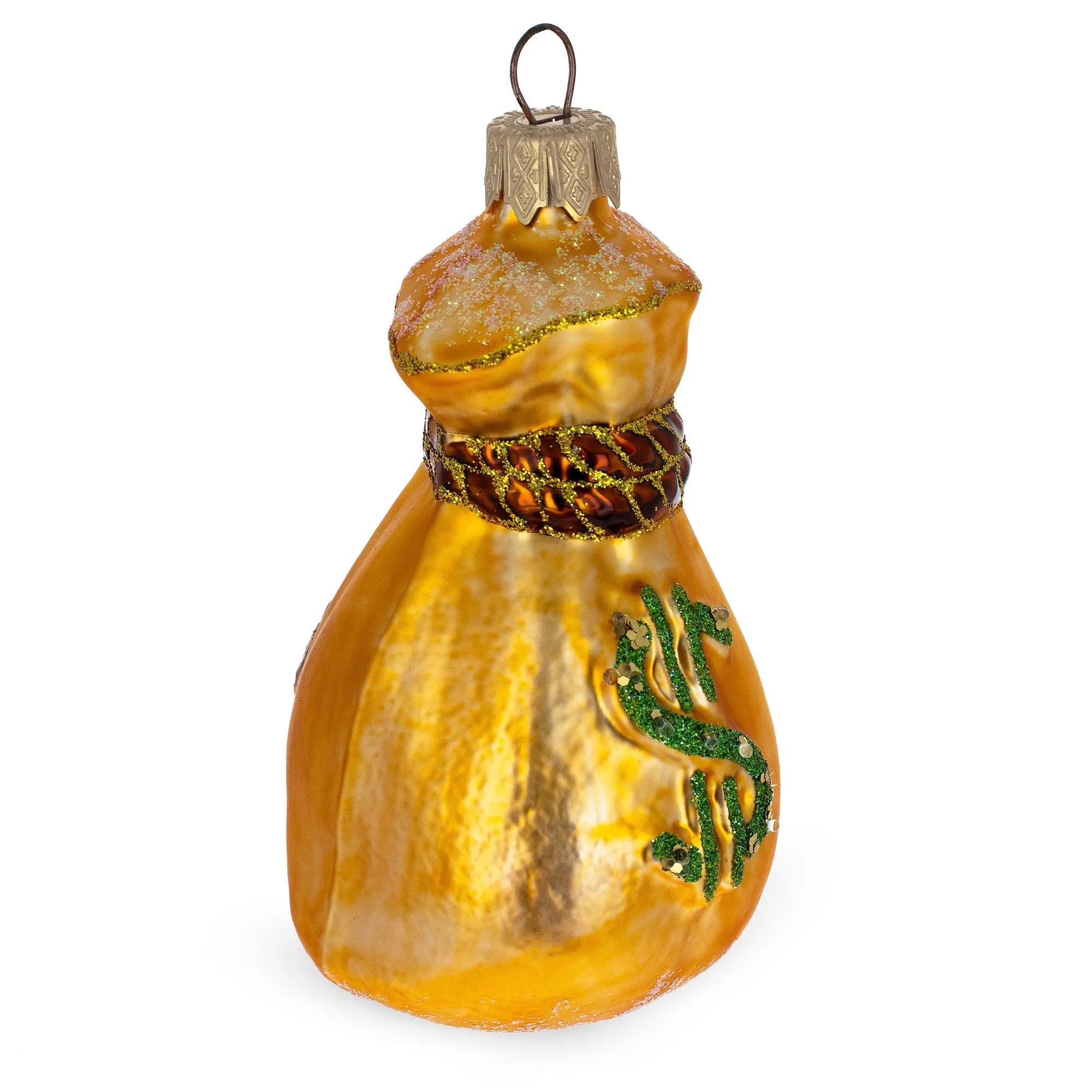 Bag Of Money Prosperous And Wealth-themed Glass Christmas Ornament