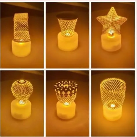 Bala ji Enterprises 12pcs Flameless and Smokeless Decorative Candles Acrylic Led Tea Light Candle for Gifting, House, Light for Balcony, Room, Birthday, Christmas, Festival, Events Decor Candles