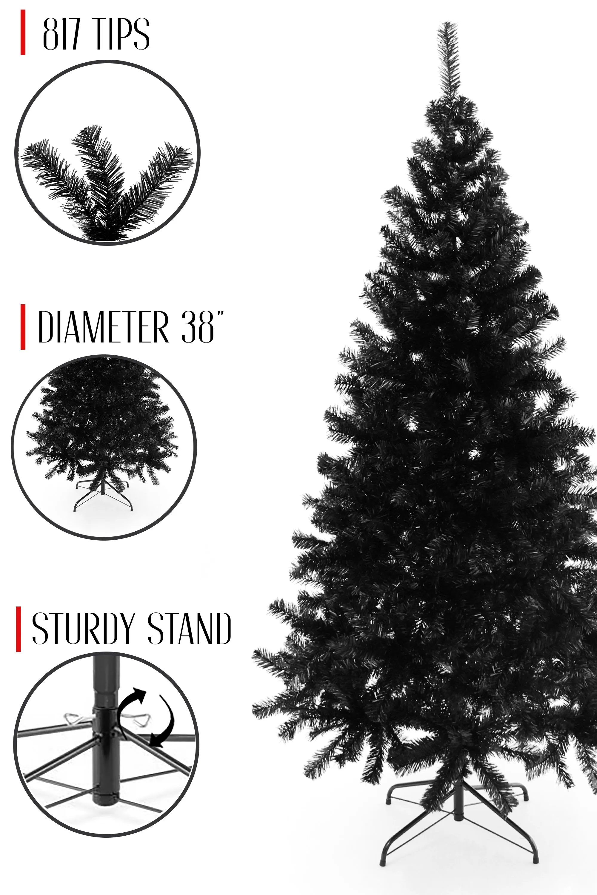 Black Canadian Pine Halloween Tree