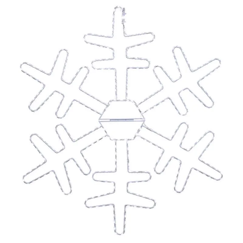 Celebrations LED Pure White Snowflake Silhouette 24 in. Hanging Decor