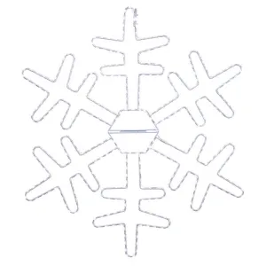 Celebrations LED Pure White Snowflake Silhouette 24 in. Hanging Decor