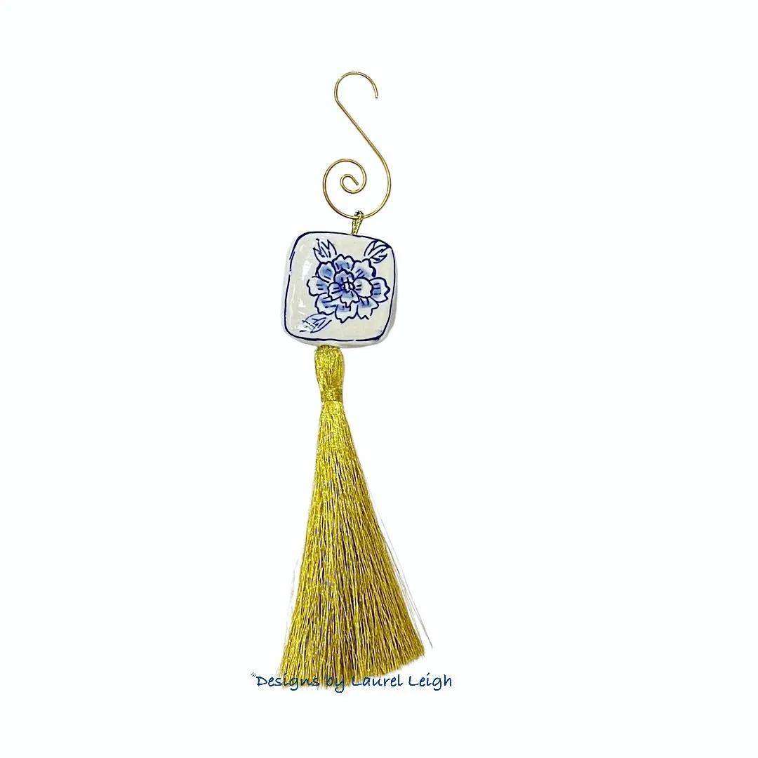 Chinoiserie Peony Decorative Tassel Ornament