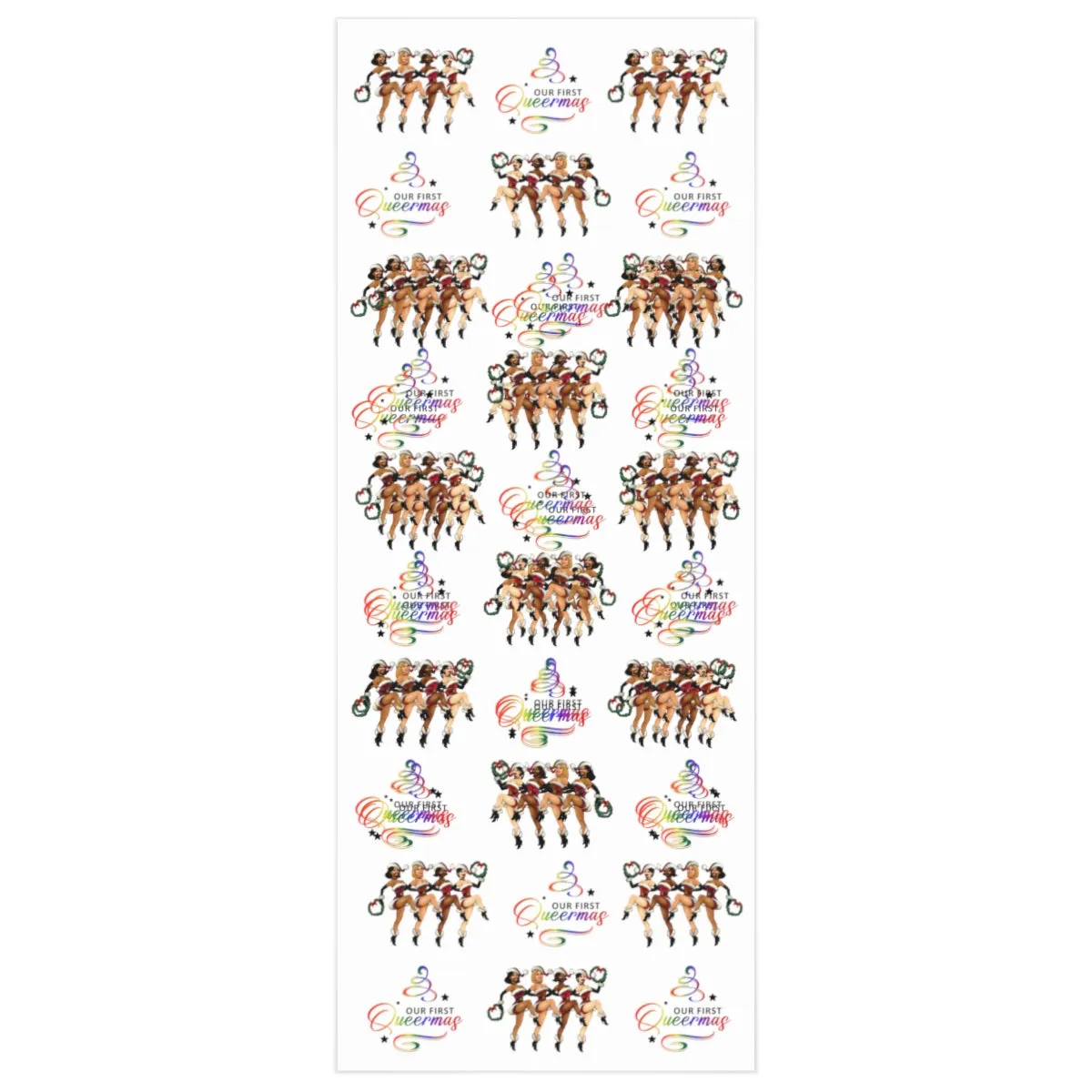 Festive LGBTQ Christmas Print On-Demand Gift Wrapping Paper