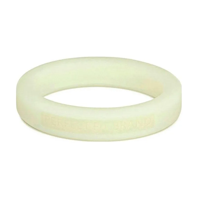 Classic Silicone Medium Stretch Penis Ring 44mm Glow In The Dark