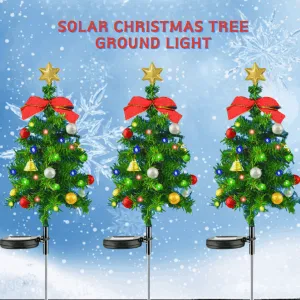 Colorful Solar-Powered Christmas Stake lights .Christmas Tree Shaped  Lights for Your Garden – Brighten Up Your Outdoor Decor with Festive Christmas Stake Lights!