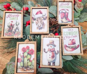 Cowboy Christmas Ornaments