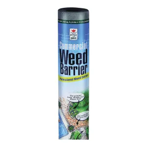 Easy Gardener 2509 Weed Barrier, Commercial-Grade, 100 ft L, 4 ft W, Polyester, Gray