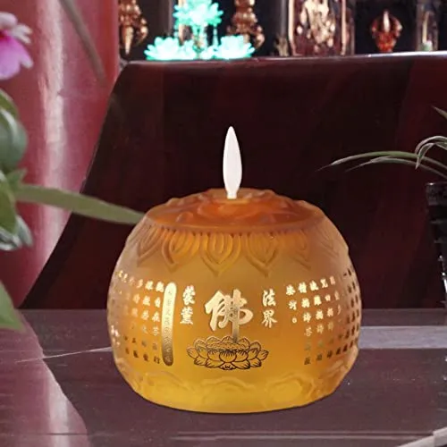 Enakshi LED Tea Lights Candle Flickering Mantle Battery Powered Lotus Flower Lamp Yellow|Home & Garden | Lamps, Lighting & Ceiling Fans | Lamps