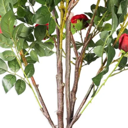 Faux Cabbage Red Rose Tree - 175cm