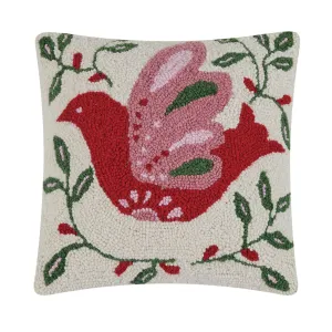 Festive Folk Dove Hook Pillow