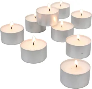 FIVON Long Burning Diwali Candles for Home Decor and Celebrations Festival Party Favors & More | Wax Candles Approx 9 Hour Burning Time | Home Decoration Smokeless Wax Candles Tealight - Set of 100