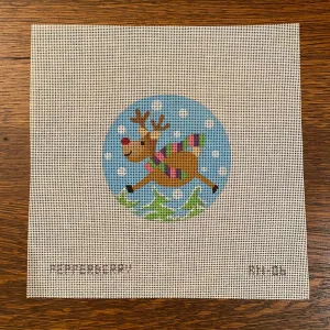 Flying Reindeer Ornament Canvas