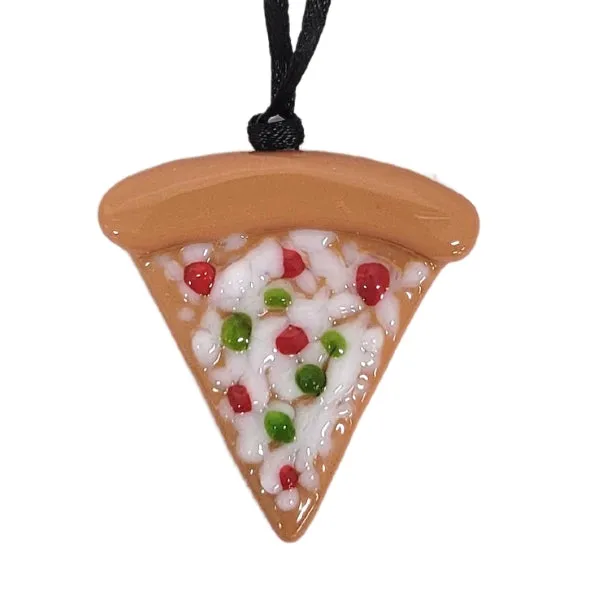 Fused Glass Ornament - Pizza Slice