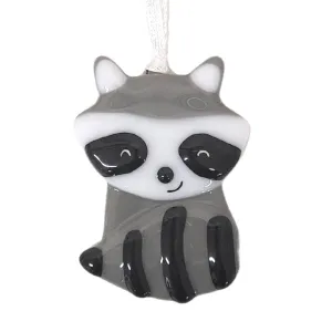 Fused Glass Ornament - Raccoon