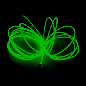 Green Exterior Rope Lights 9.8ft/3m EL Wire DIY Glowing Flexible Wire Light Electroluminescent Wire Light Kit