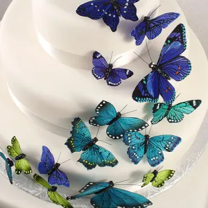 Hand Painted Butterfly - (24) Assorted Sizes Purple