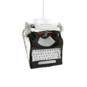 Holiday Greetings Typewriter Ornament 3.5"