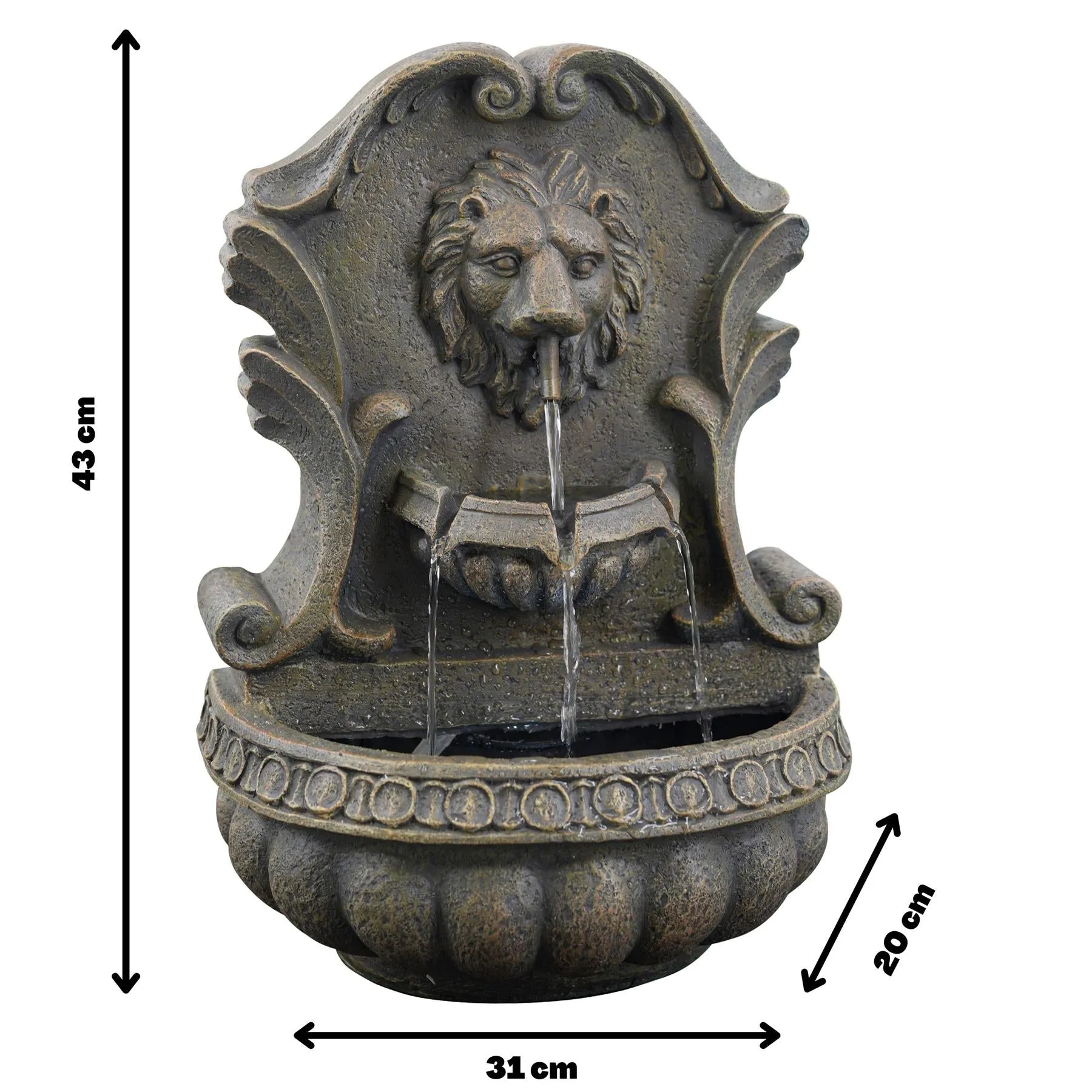 Lion Water Feature Outdoor With LED