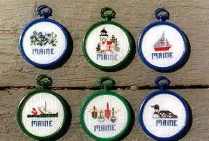 Maine Ornaments - Sequin Designs Cross Stitch Pattern