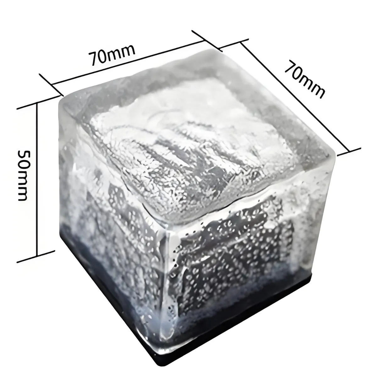 New Solar Crystal Ice Brick Lights – Waterproof Landscape & Garden Ground Lights, Water Drop Design for Balcony & Yard Decor