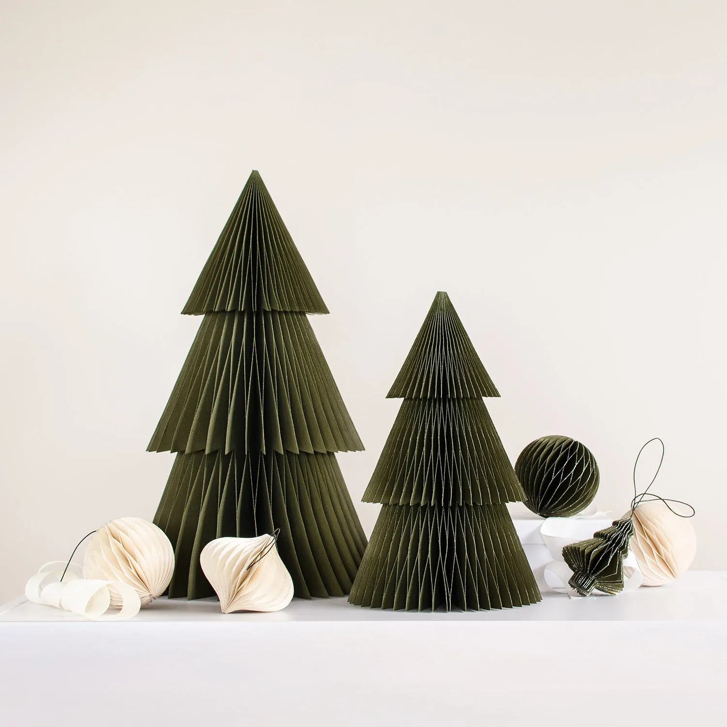 nordic rooms | christmas deluxe tree standing | olive green   glitter 31cm - seasonal