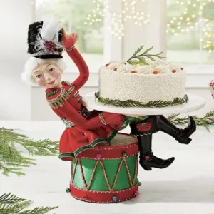 Nutcracker Sitting On Drum Dessert Stand 28-028639