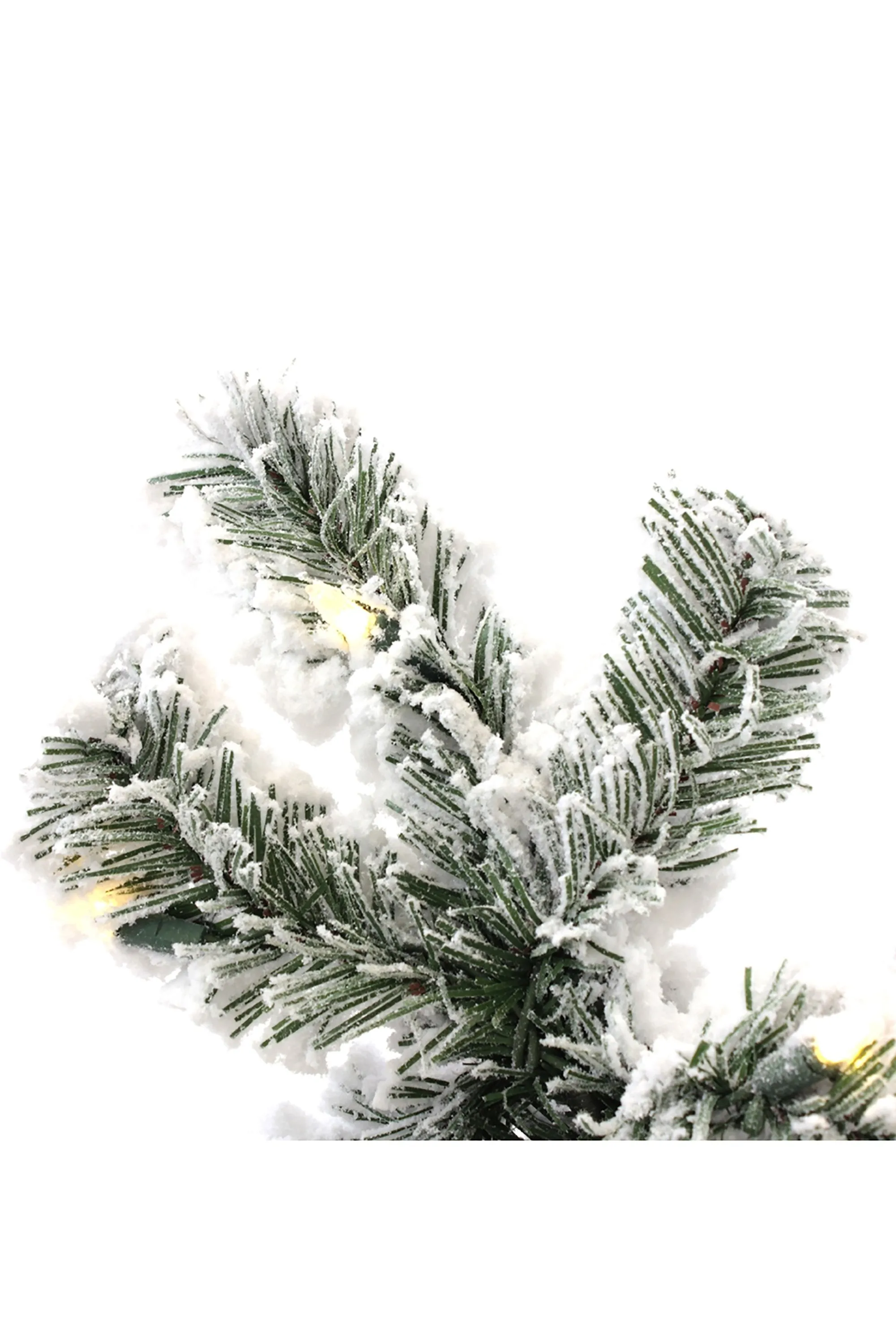 OPEN BOX 5' Prelit Heavy Snow Flocked Angel Pine Christmas Tree with Warm White Lights