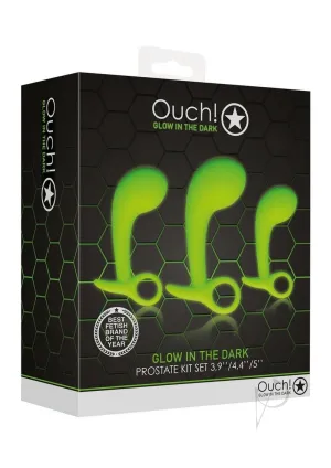 Ouch Glowing-in-the-Dark Prostate Stimulation Kit (Set of 3 Accessories)