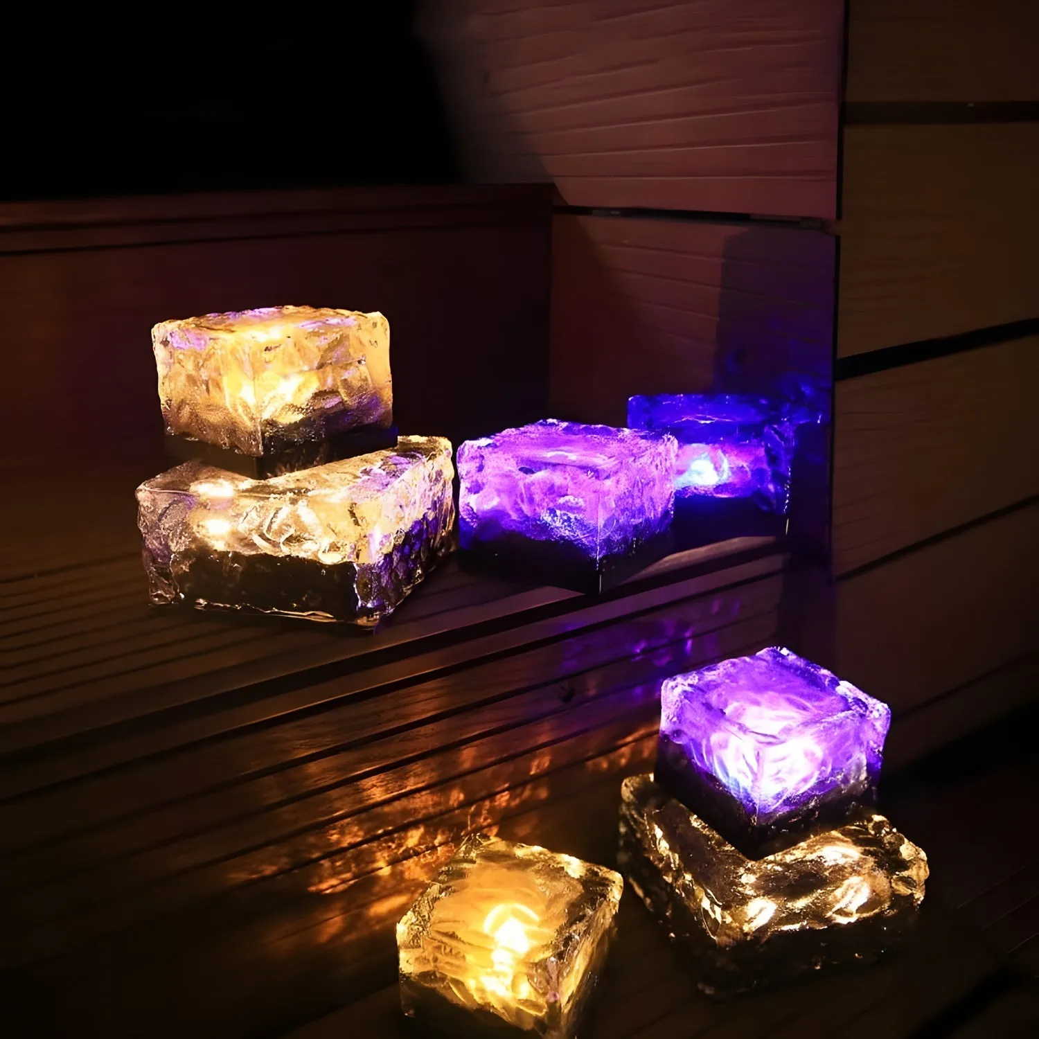 Outdoor Solar Lights for Yard Glow Garden Decor 6-pack