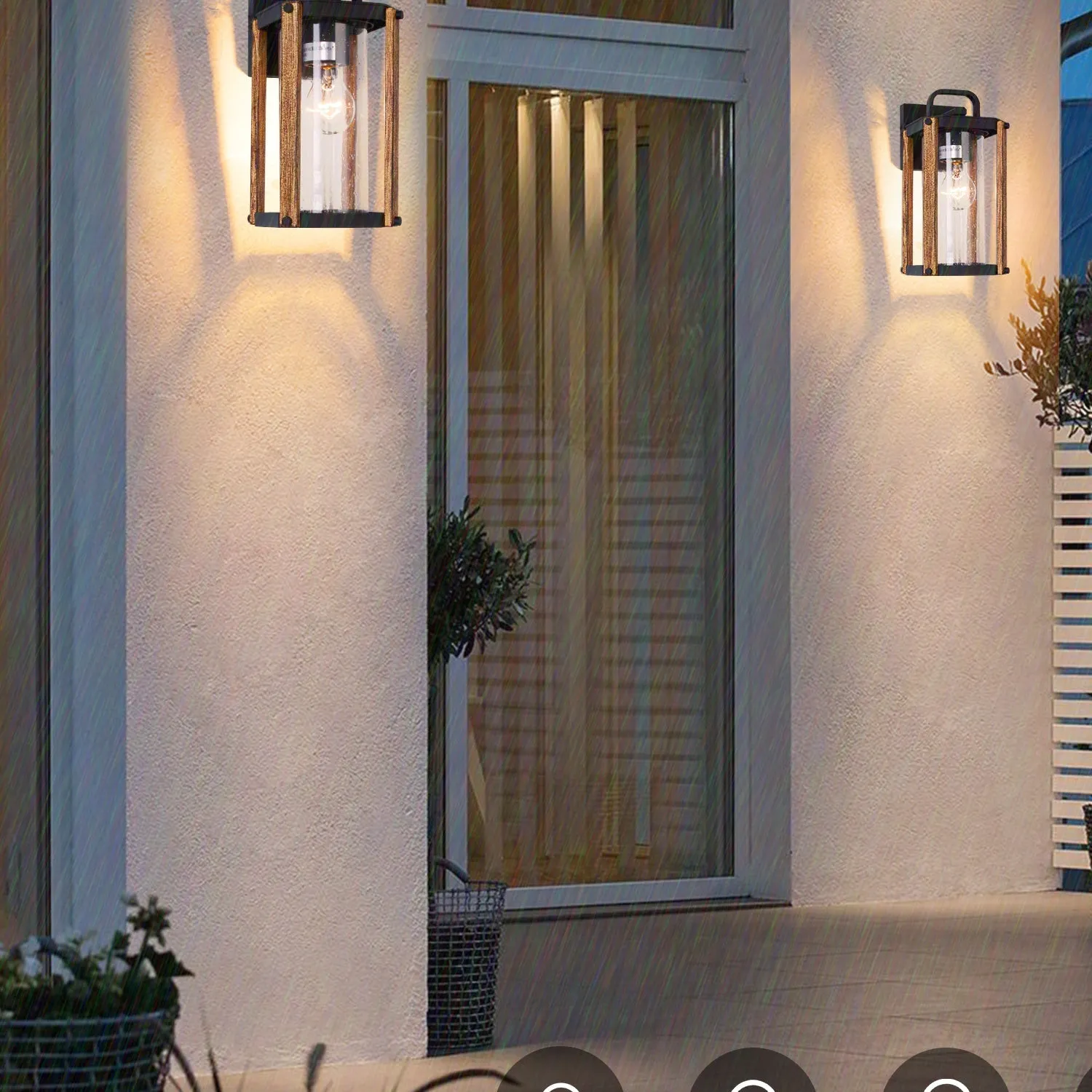 Outdoor Wood Grain Porch Lights