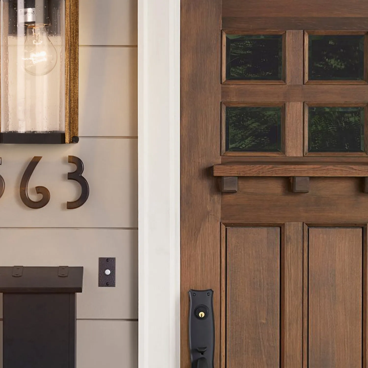 Outdoor Wood Grain Porch Lights