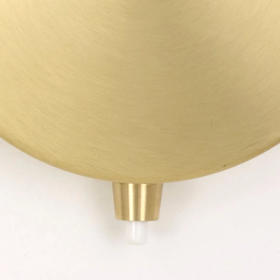 "Bold as Brass" Wall Light - Opal Glass Shade