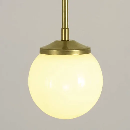 "Bold as Brass" Wall Light - Opal Glass Shade