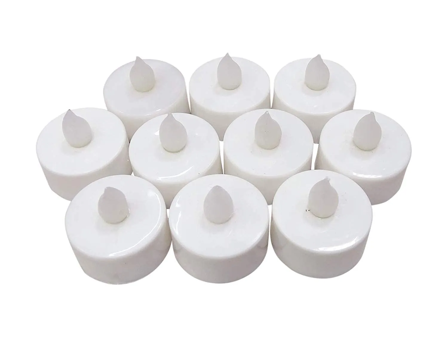 Rangwell Flameless and Smokeless Decorative Acrylic Candles Transparent Led Tea Light Candle for Gifting, House, Diwali, Christmas, Festival, Events Decor Candles (Pack of 48, White)