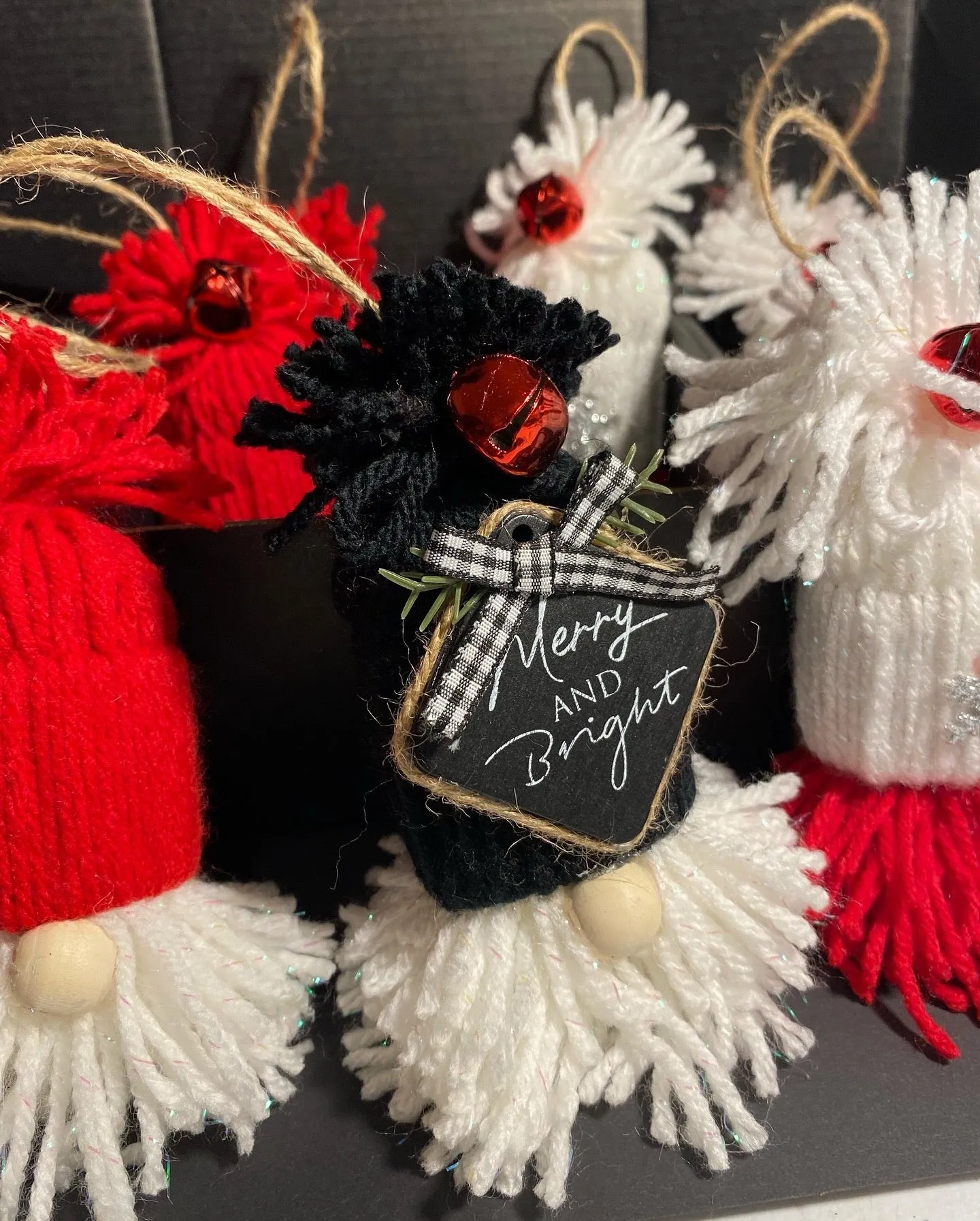 Santa Ornaments Yarn Santa’s