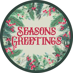 Seasons Greetings Sign, Holiday Sign Christmas Sign, Wreath Sign, Wreath Center