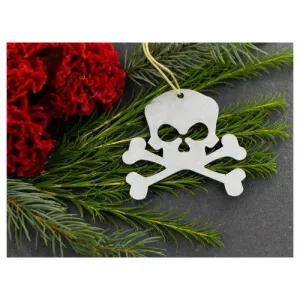 Skull and Crossbones: Christmas Ornament - Iron Maid Art