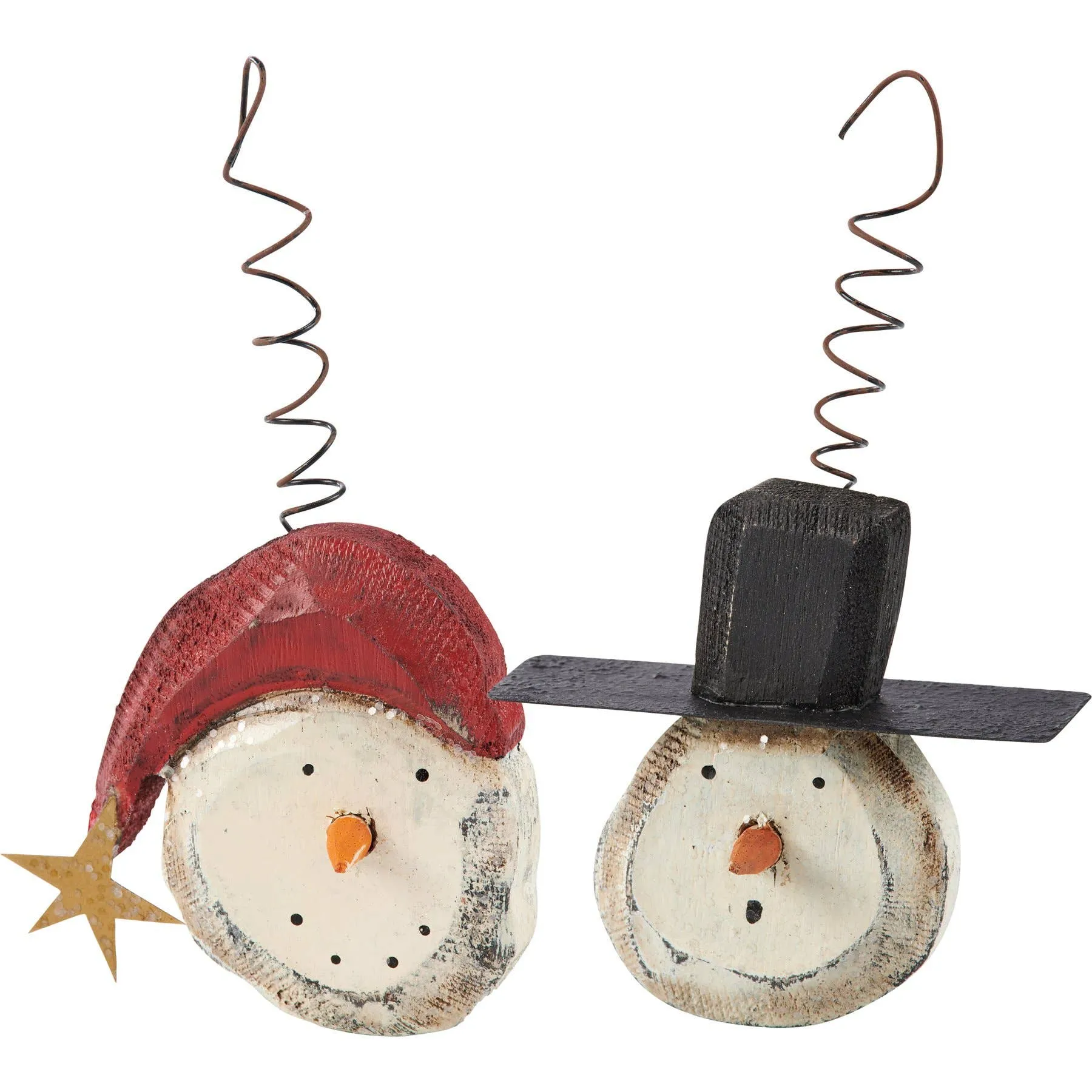 Snowmen Rustic Ornament Set