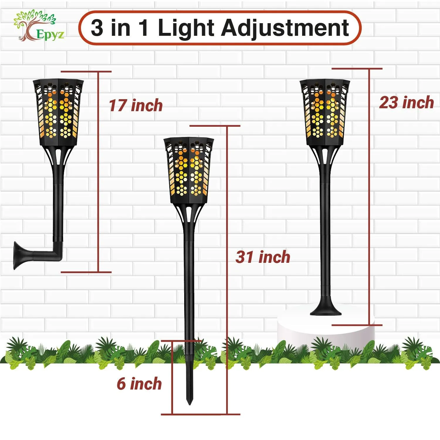 Solar Decorative Garden Lights Hexagon Mashaal - Epyz